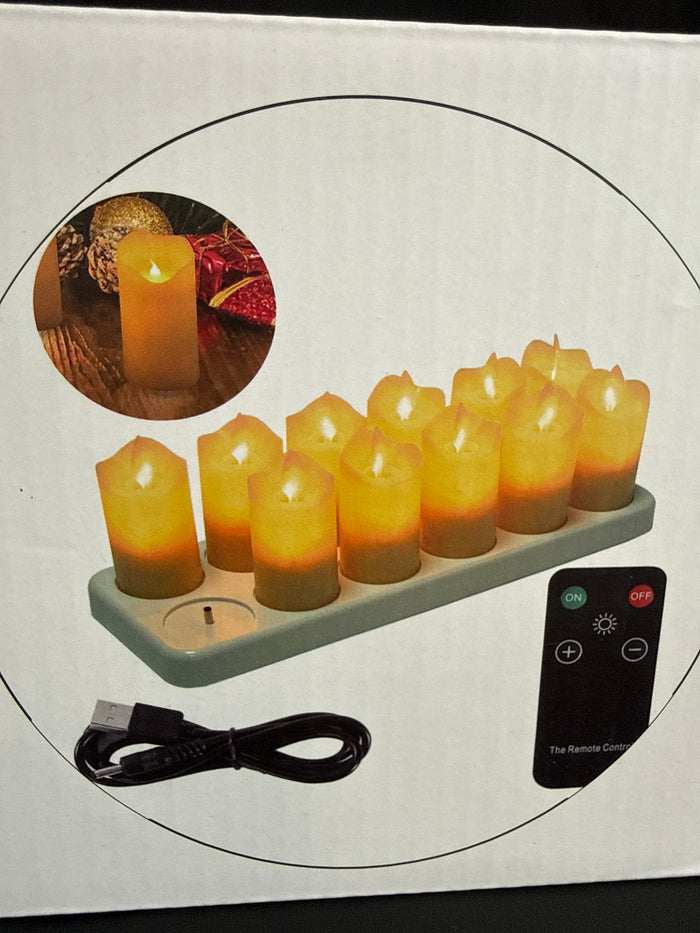 12 Rechargeable Tealight LED Candles