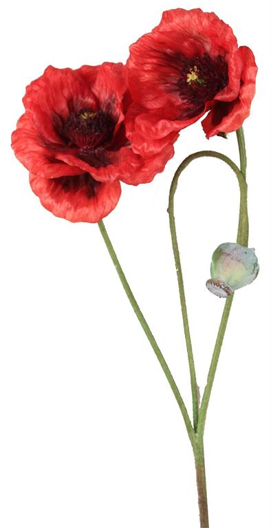 29" Poppy Spray, red