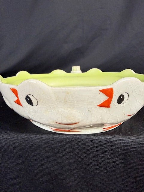 Antique Czech Ceramic Baby Warming Plate