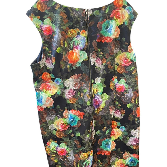 Black floral dress with a