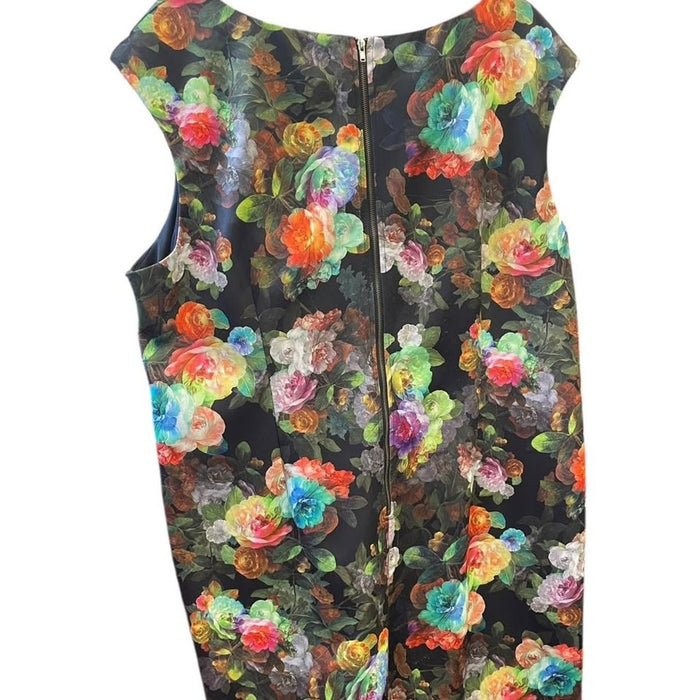 Black floral dress with a