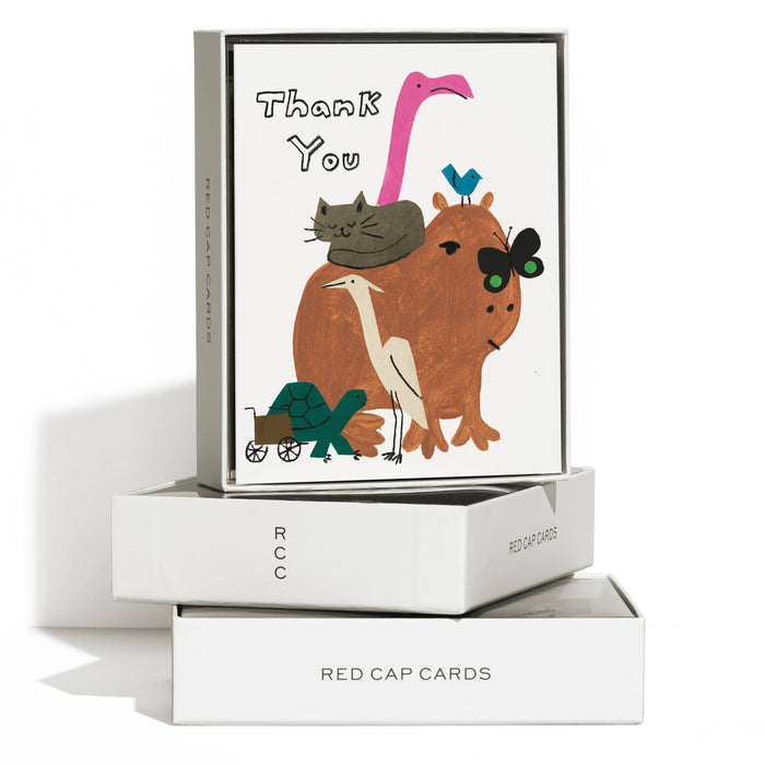 Capybara Friend greeting card: Single
