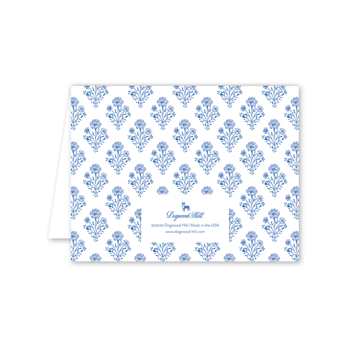 Chinoiserie Blockprint Thank You: Single Card