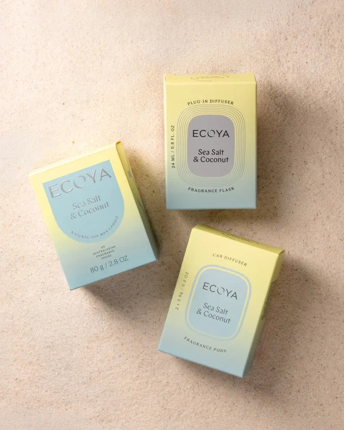 Ecoya Plug-In Diffuser Fragrance Flask | Sea Salt & Coconut