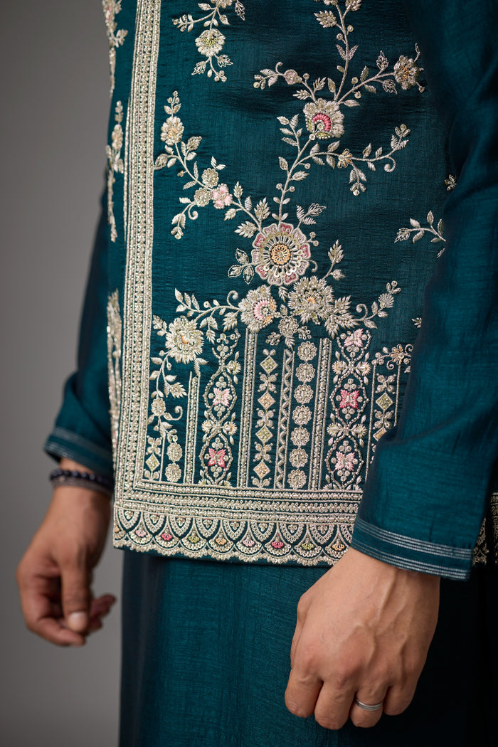 Emerald Teal designer ethnic wear