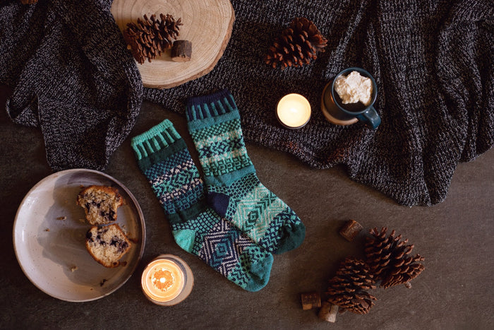 Evergreen Crew Socks