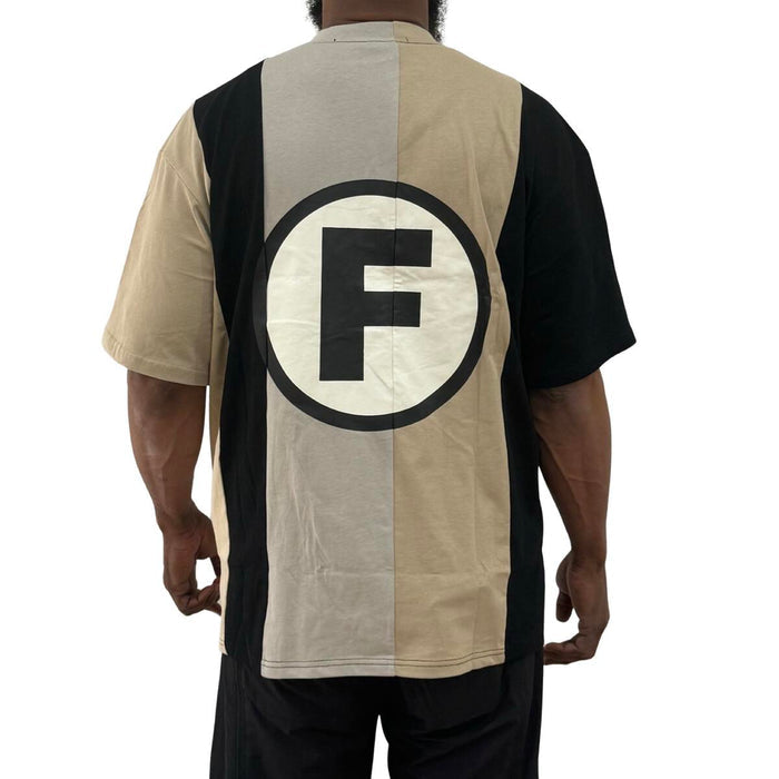 Stylish black multi-colored short sleeve tee by Faith+Figures, perfect for casual outings and expressing individuality