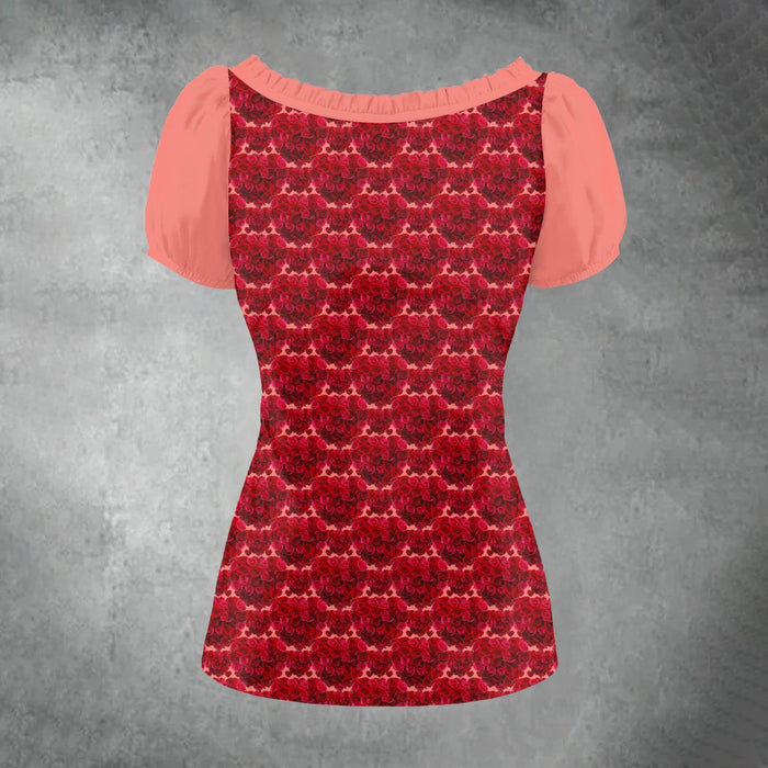 Floral Embosses (02): Shani Petal Heart | Ruffle Blouse