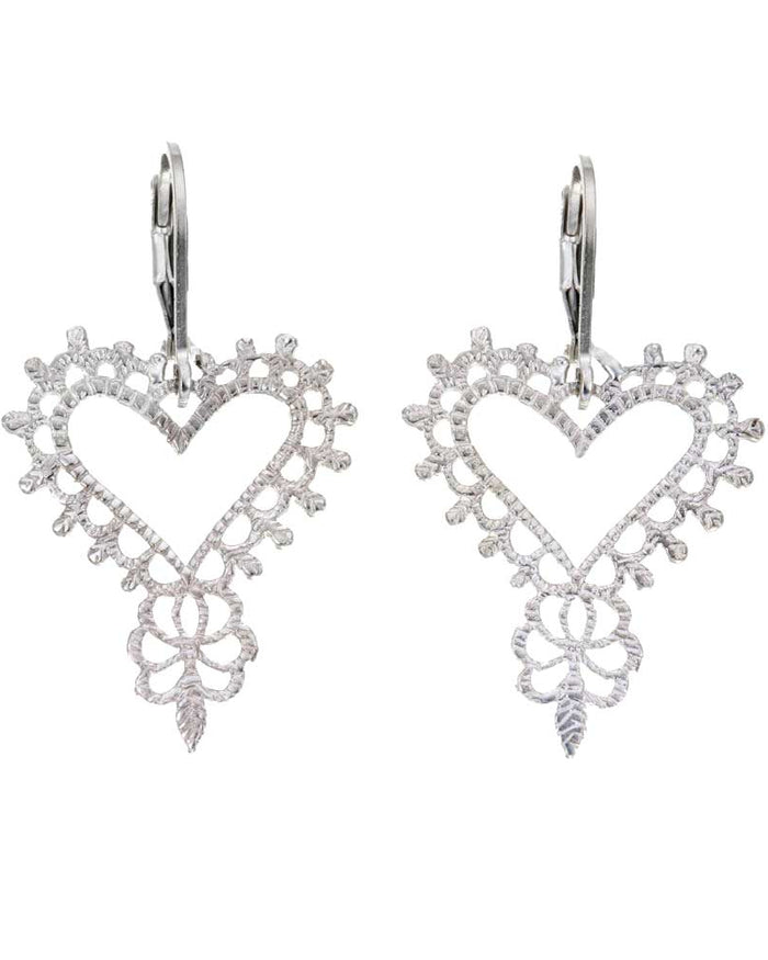 Gypsy Heart Earrings | Silver