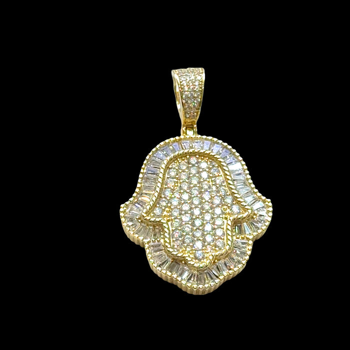 #5 Luxury Gold-Plated Hamsa (Sterling Silver/ Gold Plated with CZ)
