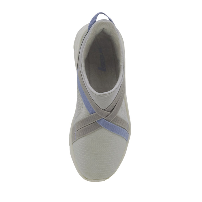 IU Gray/Blue Slip-On Wanita