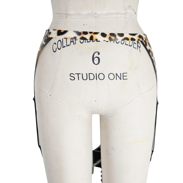 Leopard Print Garter Belt READY TO SHIP - Medium Womens - Vex Inc. | Latex Clothing