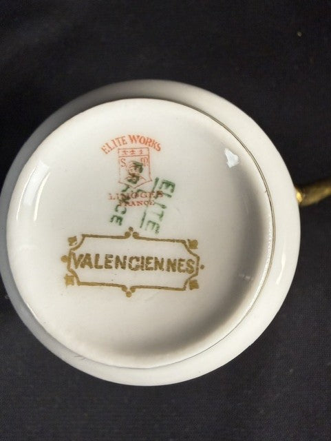 Limoges Demitasse with White Gold trim set of 6