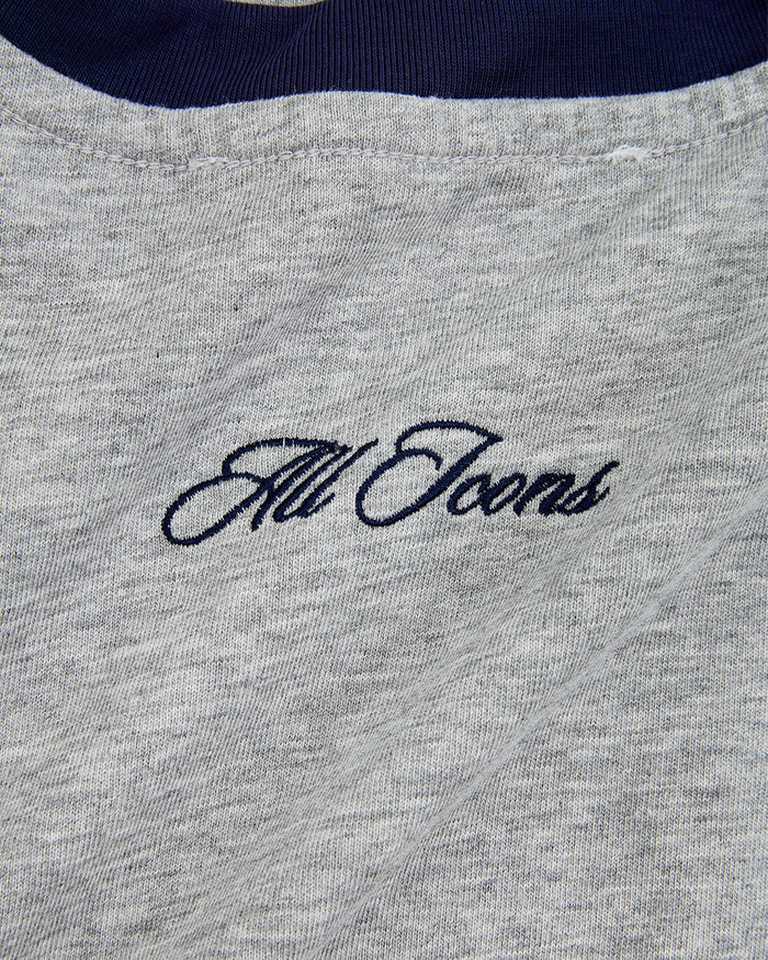 LS Crop Boxy Tee - Grey