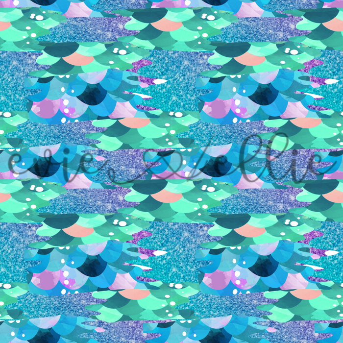 Mermaid Tail Brushstrokes