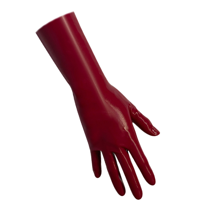 Mid Arm Streamline Latex Gloves READY TO SHIP S / Plum Womens - Vex Inc. | Latex Clothing