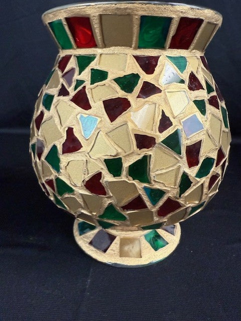 Mosaic Stained Glass Vase