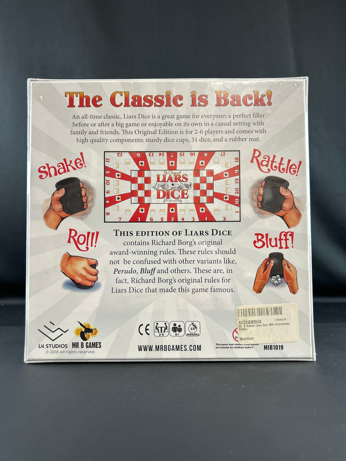 NIB The Original Liars Dice Party Game