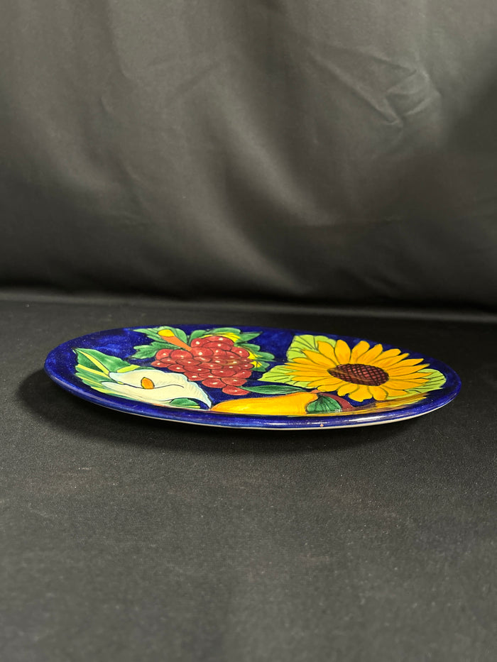 R Venegas Talavera Wall Plate Sunflower Grape