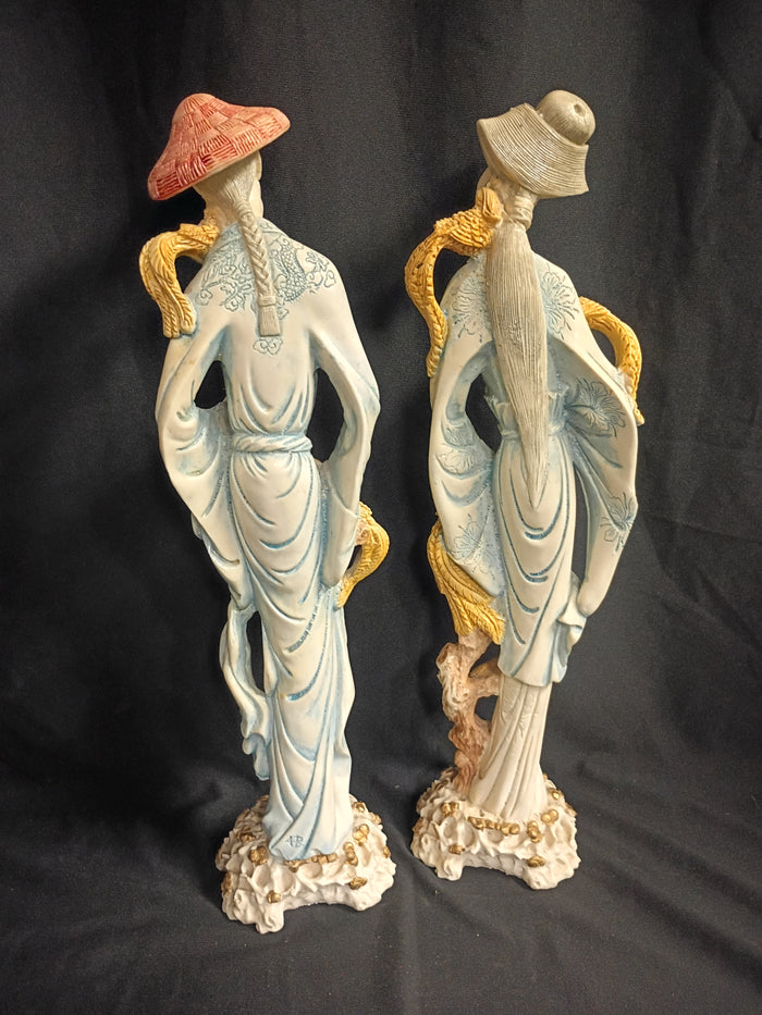 Set of VTG Norleans Asian Emperor & Empress Figurines