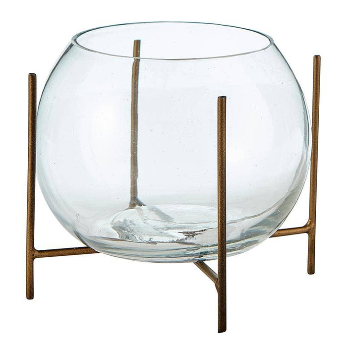 Small Round Glass Vase Holder