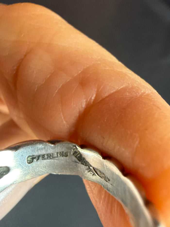 Sterling Running Scroll Motif Ring