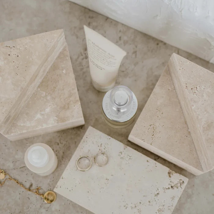 Travertine Bookends