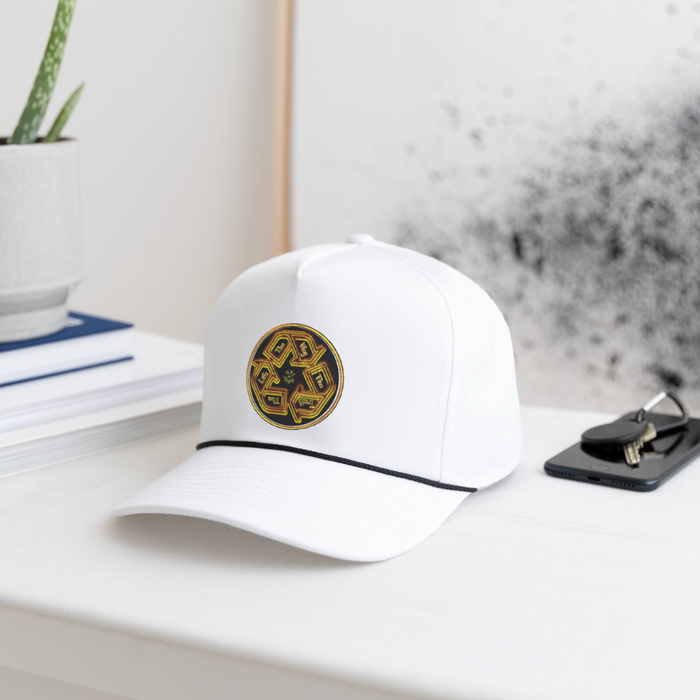 Truth Illustrated 03-01 Designer Imperial Headwear Rope Cap (4 colors) - white/black