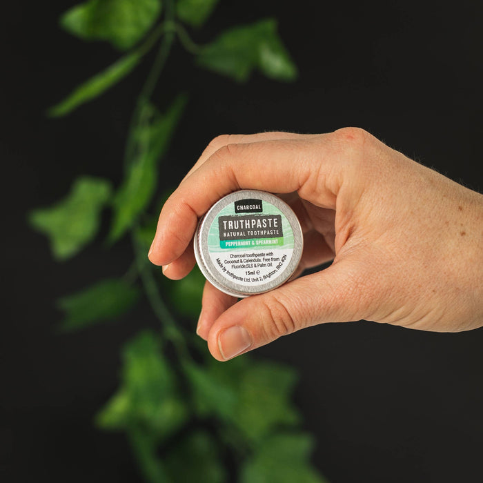 Truthpaste Charcoal Peppermint & Spearmint Travel Toothpaste 15ml