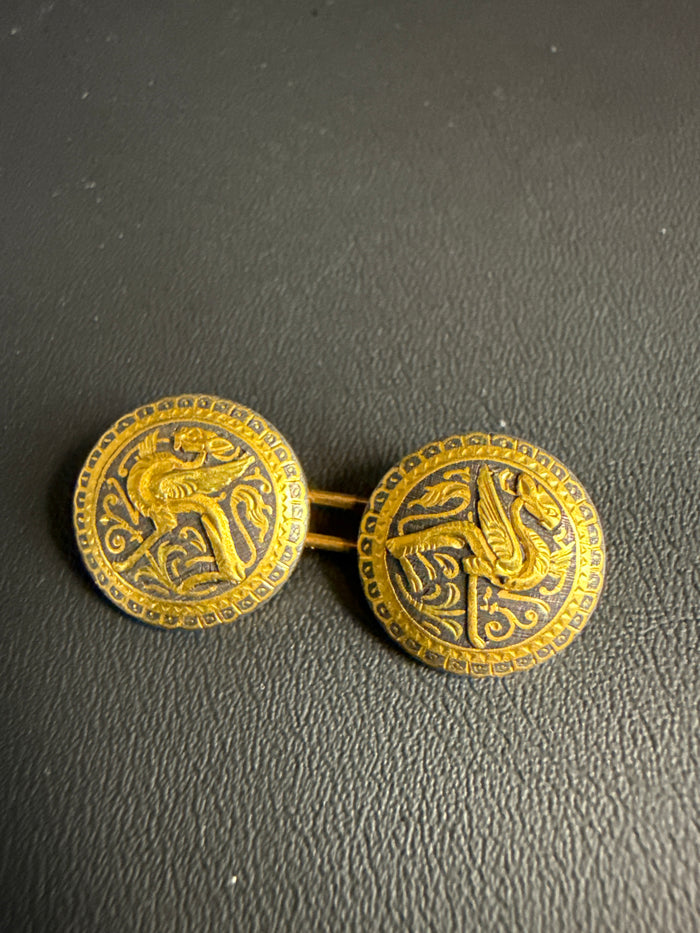 VTG. Japanese Damascene Cuff Links