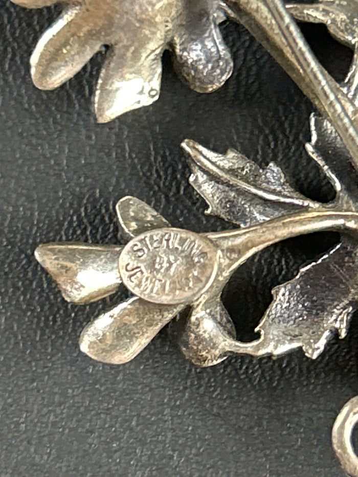 VTG Jewelart Sterling Botanical Pin