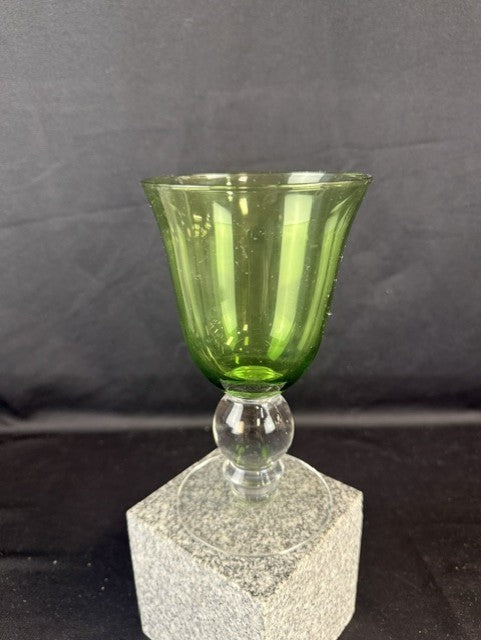 VTG Salute Cobalt Green Goblets; Set of 8