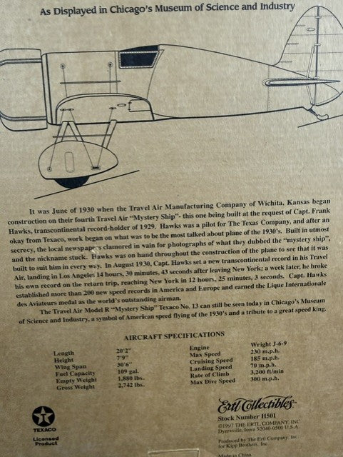 Wings of Texaco 1930 Travel Air Model R Mystery Ship airplane