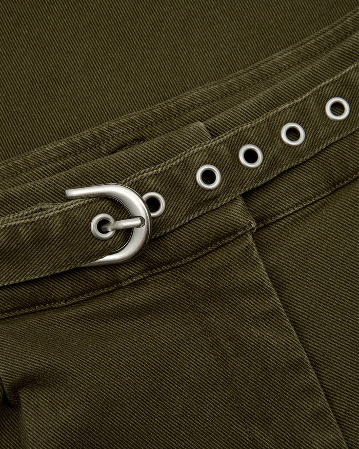 Women's Denim Bermuda Short - Khaki