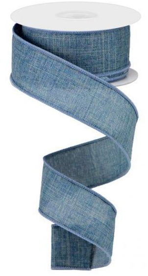 1.5" X 50yd Wired Denim Ribbon-Denim Blue