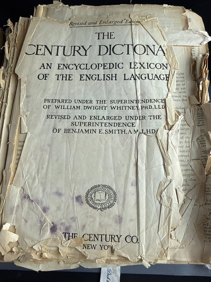 1914 Century Big Dictionary English Language Corduroy