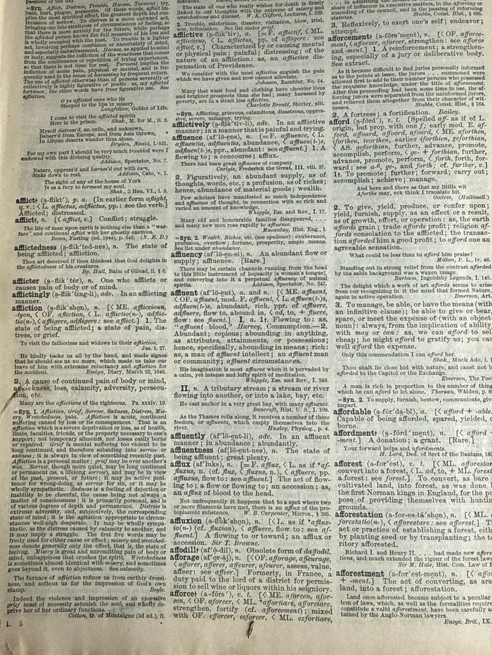 1914 Century Big Dictionary English Language Corduroy