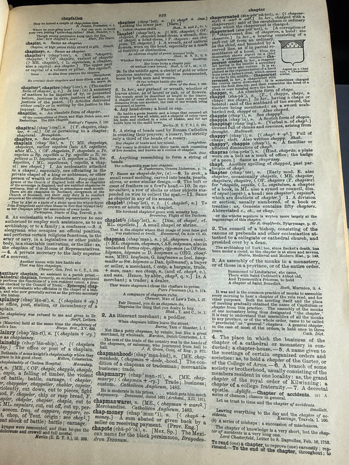 1914 Century Big Dictionary English Language Corduroy