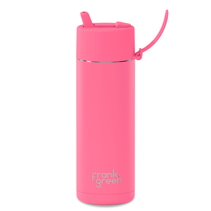 20oz/595ml Ceramic Reusable Bottle with Flip Straw Lid  | Bubblegum Blast