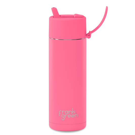 20oz/595ml Ceramic Reusable Bottle with Flip Straw Lid  | Bubblegum Blast
