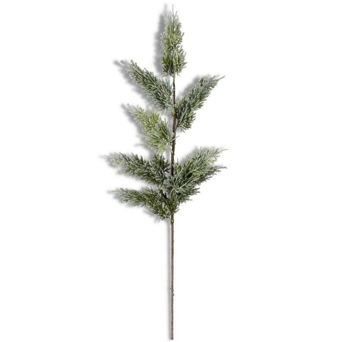 28 Inch Frosted Juniper Stem, Green