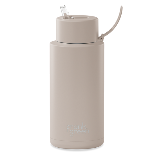 34oz/1000ml Ceramic Reuseable Bottle with Straw Lid | Moon Dust