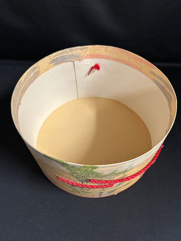 50's Cardboard Hat Box Fashion Travel Art Glamor