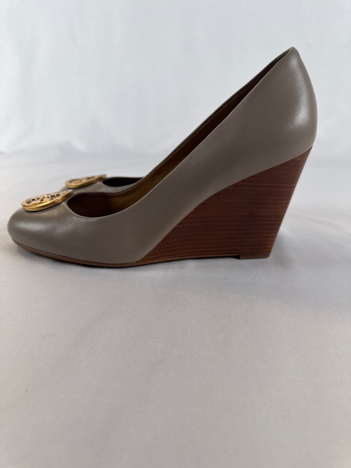 Tory Burch 7 1/2 Leather Wedge Heel