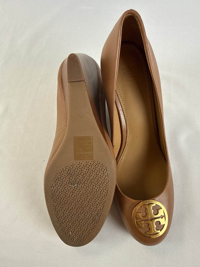 Tory Burch 7 1/2 Leather Wedge Heel