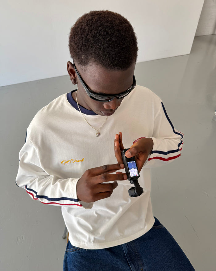 Red Bull Pit Lane / FBF LS Crop Boxy Tee - White