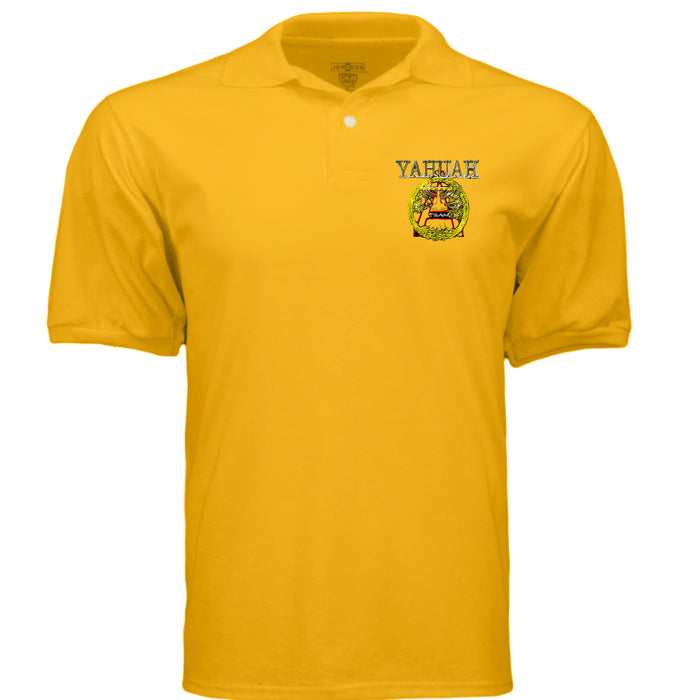 Gold / S / Jerzees 437 Adult 5.6 oz., SpotShield Jersey Polo