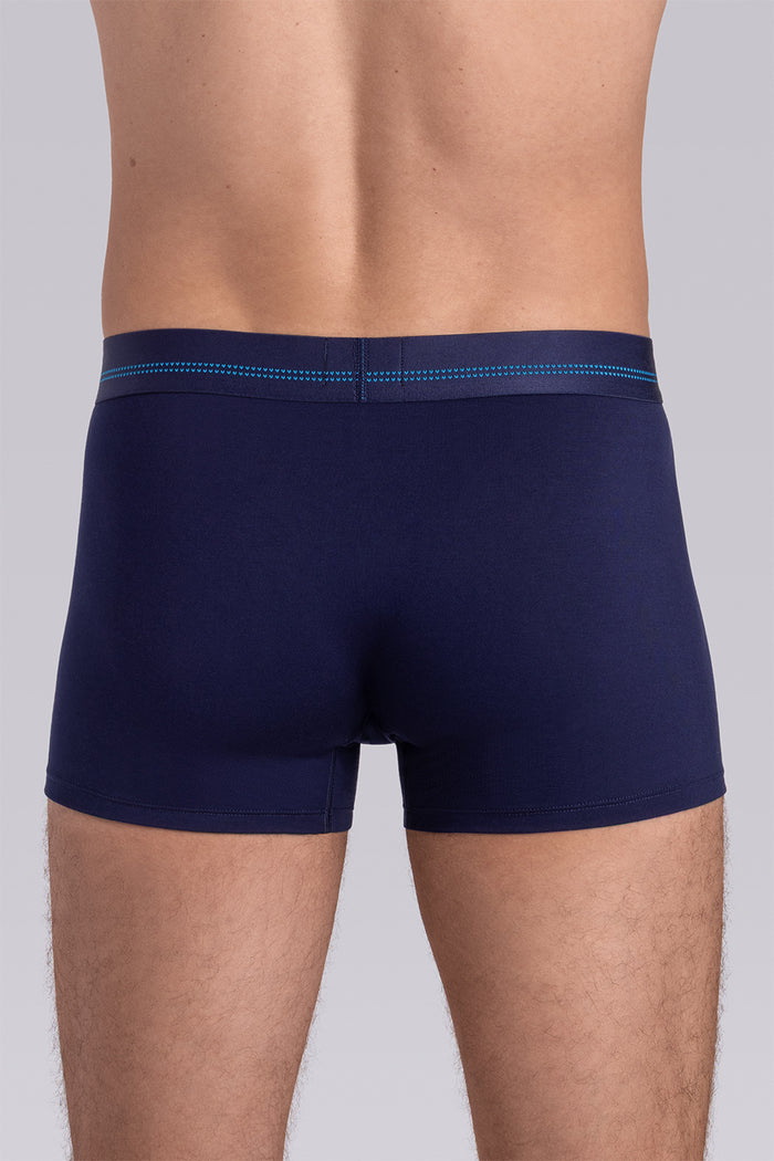 Model wearing the Airy Icy Bamboo boxer briefs comfortable underwear.