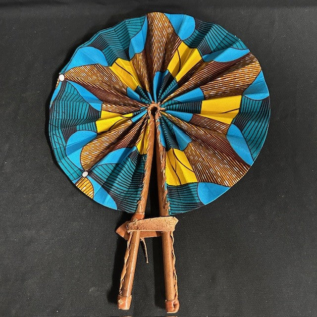 Ankara African print hand fan