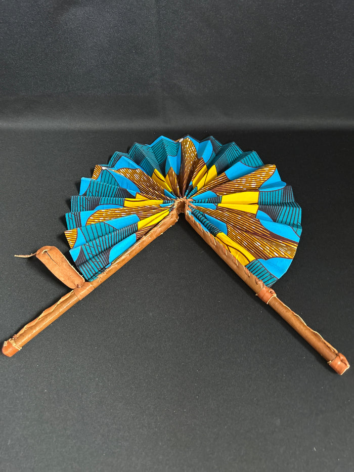 Ankara African print hand fan